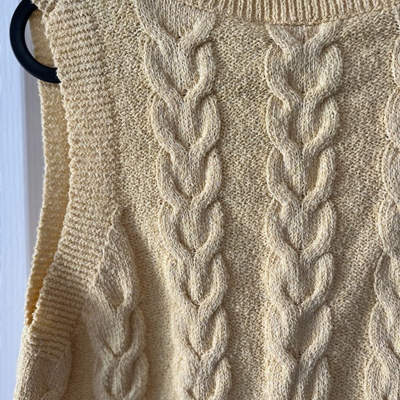 Yellow and white cotton Mango vest - Picture 4 of 4